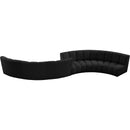  Manufacturer Color_Black -- Infinity 217" Black Boucle Fabric Upholstered 6 pc Modular Sectional IMAGE 4