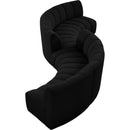  Manufacturer Color_Black -- Infinity 217" Black Boucle Fabric Upholstered 6 pc Modular Sectional IMAGE 6