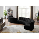  Manufacturer Color_Black -- Infinity 268" Black Boucle Fabric Upholstered 8 pc Modular Sectional IMAGE 2