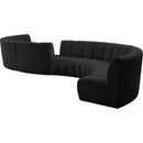  Manufacturer Color_Black -- Infinity 268" Black Boucle Fabric Upholstered 8 pc Modular Sectional IMAGE 3