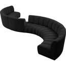  Manufacturer Color_Black -- Infinity 268" Black Boucle Fabric Upholstered 8 pc Modular Sectional IMAGE 6