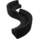  Manufacturer Color_Black -- Infinity 268" Black Boucle Fabric Upholstered 8 pc Modular Sectional IMAGE 7