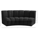  Manufacturer Color_Black -- Infinity 83" Black Boucle Fabric Upholstered 2 pc Modular Sectional IMAGE 11