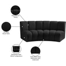  Manufacturer Color_Black -- Infinity 83" Black Boucle Fabric Upholstered 2 pc Modular Sectional IMAGE 12