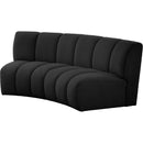  Manufacturer Color_Black -- Infinity 83" Black Boucle Fabric Upholstered 2 pc Modular Sectional IMAGE 3