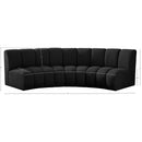  Manufacturer Color_Black -- Infinity 119" Black Boucle Fabric Upholstered 3 pc Modular Sectional IMAGE 11