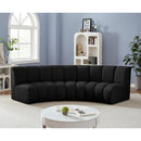  Manufacturer Color_Black -- Infinity 119" Black Boucle Fabric Upholstered 3 pc Modular Sectional IMAGE 2