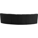  Manufacturer Color_Black -- Infinity 119" Black Boucle Fabric Upholstered 3 pc Modular Sectional IMAGE 4
