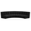 Manufacturer Color_Black -- Infinity 148" Black Boucle Fabric Upholstered 4 pc Modular Sectional IMAGE 11