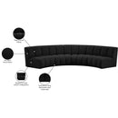  Manufacturer Color_Black -- Infinity 148" Black Boucle Fabric Upholstered 4 pc Modular Sectional IMAGE 12