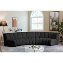  Manufacturer Color_Black -- Infinity 148" Black Boucle Fabric Upholstered 4 pc Modular Sectional IMAGE 2