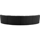  Manufacturer Color_Black -- Infinity 148" Black Boucle Fabric Upholstered 4 pc Modular Sectional IMAGE 4