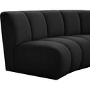  Manufacturer Color_Black -- Infinity 167" Black Boucle Fabric Upholstered 5 pc Modular Sectional IMAGE 10