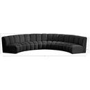 Meridian Infinity Black Boucle Fabric 5 pc Modular Sectional IMAGE 11