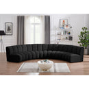  Manufacturer Color_Black -- Infinity 167" Black Boucle Fabric Upholstered 5 pc Modular Sectional IMAGE 2