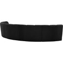  Manufacturer Color_Black -- Infinity 167" Black Boucle Fabric Upholstered 5 pc Modular Sectional IMAGE 4