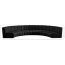 Meridian Infinity Black Boucle Fabric 6 pc Modular Sectional IMAGE 11