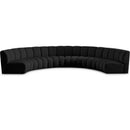  Manufacturer Color_Black -- Infinity 176" Black Boucle Fabric Upholstered 6 pc Modular Sectional IMAGE 1