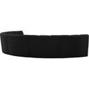 Manufacturer Color_Black -- Infinity 176" Black Boucle Fabric Upholstered 6 pc Modular Sectional IMAGE 4