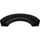  Manufacturer Color_Black -- Infinity 176" Black Boucle Fabric Upholstered 6 pc Modular Sectional IMAGE 6