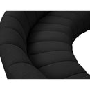  Manufacturer Color_Black -- Infinity 176" Black Boucle Fabric Upholstered 6 pc Modular Sectional IMAGE 7