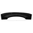Meridian Infinity Black Boucle Fabric 7 pc Modular Sectional IMAGE 11