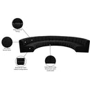  Manufacturer Color_Black -- Infinity 178" Black Boucle Fabric Upholstered 7 pc Modular Sectional IMAGE 12