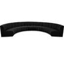 Meridian Infinity Black Boucle Fabric 7 pc Modular Sectional IMAGE 1