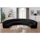  Manufacturer Color_Black -- Infinity 178" Black Boucle Fabric Upholstered 7 pc Modular Sectional IMAGE 2