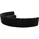  Manufacturer Color_Black -- Infinity 178" Black Boucle Fabric Upholstered 7 pc Modular Sectional IMAGE 4