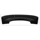 Meridian Infinity Black Boucle Fabric 8 pc Modular Sectional IMAGE 11