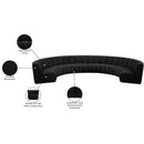  Manufacturer Color_Black -- Infinity 178" Black Boucle Fabric Upholstered 8 pc Modular Sectional IMAGE 12