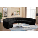  Manufacturer Color_Black -- Infinity 178" Black Boucle Fabric Upholstered 8 pc Modular Sectional IMAGE 2