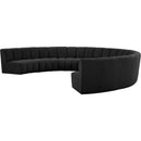  Manufacturer Color_Black -- Infinity 178" Black Boucle Fabric Upholstered 8 pc Modular Sectional IMAGE 3