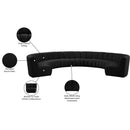  Manufacturer Color_Black -- Infinity 178" Black Boucle Fabric Upholstered 9 pc Modular Sectional IMAGE 12