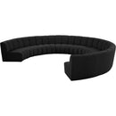 Manufacturer Color_Black -- Infinity 178" Black Boucle Fabric Upholstered 9 pc Modular Sectional IMAGE 3