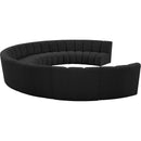  Manufacturer Color_Black -- Infinity 178" Black Boucle Fabric Upholstered 9 pc Modular Sectional IMAGE 4