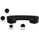  Manufacturer Color_Black -- Infinity 178" Black Boucle Fabric Upholstered 10 pc Modular Sectional IMAGE 12