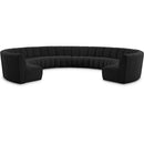  Manufacturer Color_Black -- Infinity 178" Black Boucle Fabric Upholstered 10 pc Modular Sectional IMAGE 1