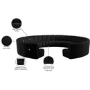  Manufacturer Color_Black -- Infinity 178" Black Boucle Fabric Upholstered 11 pc Modular Sectional IMAGE 12