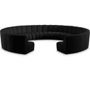  Manufacturer Color_Black -- Infinity 178" Black Boucle Fabric Upholstered 11 pc Modular Sectional IMAGE 1