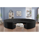  Manufacturer Color_Black -- Infinity 178" Black Boucle Fabric Upholstered 11 pc Modular Sectional IMAGE 2