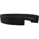  Manufacturer Color_Black -- Infinity 178" Black Boucle Fabric Upholstered 11 pc Modular Sectional IMAGE 3