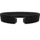  Manufacturer Color_Black -- Infinity 178" Black Boucle Fabric Upholstered 12 pc Modular Sectional IMAGE 1