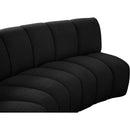 Manufacturer Color_Black -- Infinity 178" Black Boucle Fabric Upholstered 12 pc Modular Sectional IMAGE 9