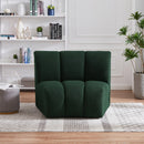  Manufacturer Color_Green -- Infinity Green Boucle Fabric Upholstered Modular Chair IMAGE 2
