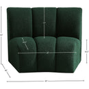  Manufacturer Color_Green -- Infinity Green Boucle Fabric Upholstered Modular Chair IMAGE 7