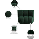  Manufacturer Color_Green -- Infinity Green Boucle Fabric Upholstered Modular Chair IMAGE 8