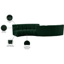  Manufacturer Color_Green -- Infinity 154" Green Boucle Fabric Upholstered 4 pc Modular Sectional IMAGE 14