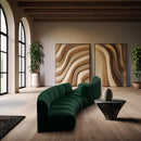  Manufacturer Color_Green -- Infinity 154" Green Boucle Fabric Upholstered 4 pc Modular Sectional IMAGE 2